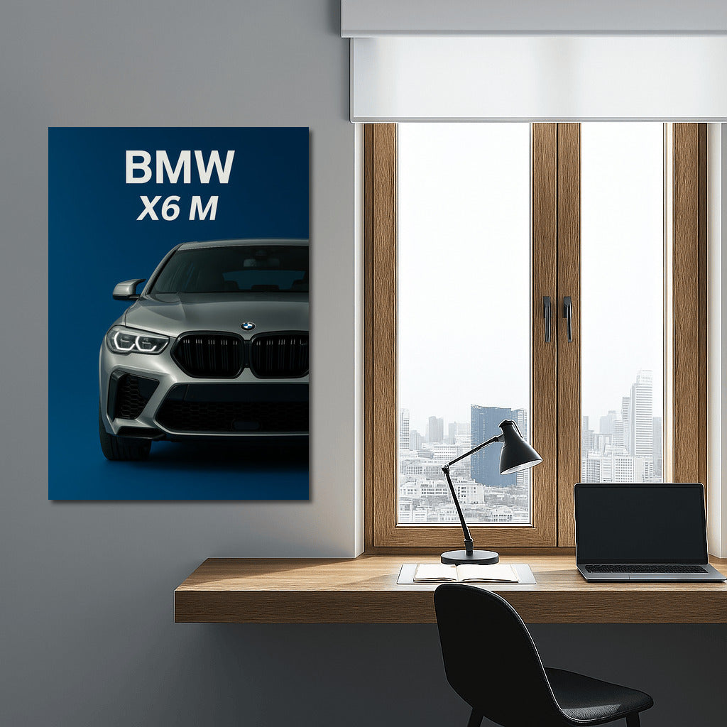 Power and style: BMW X6 M F96 on the wall