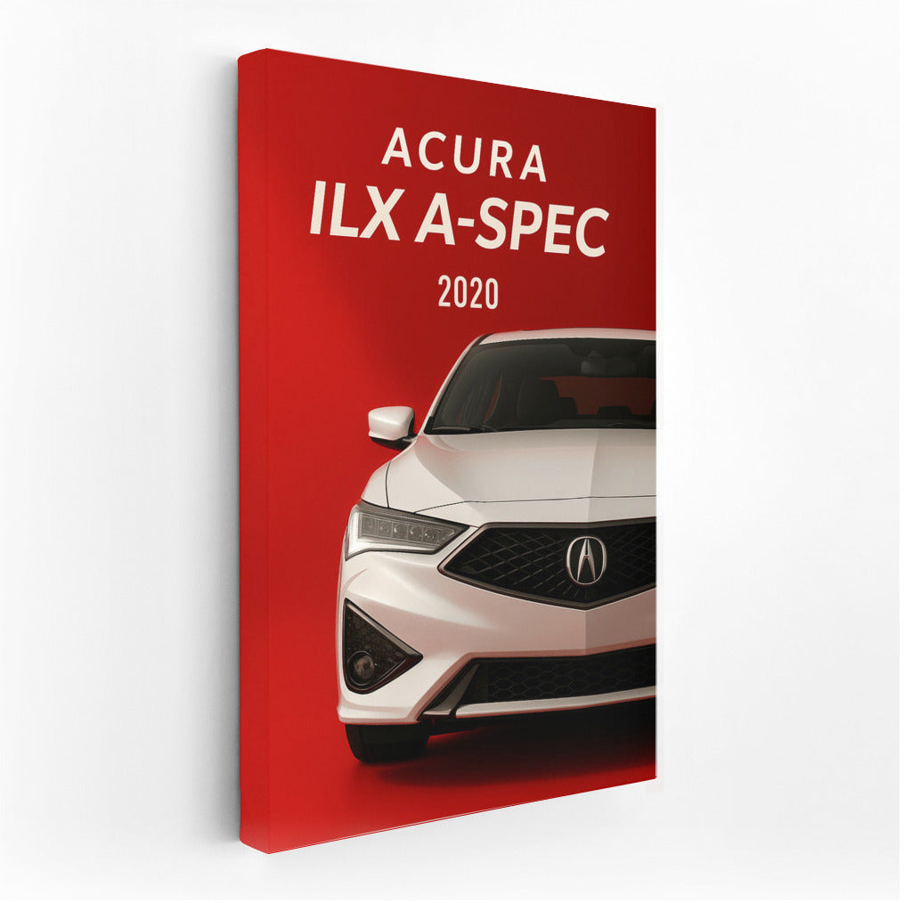 Acura ILX A Spec: Elegance and Dynamics on a Red Background