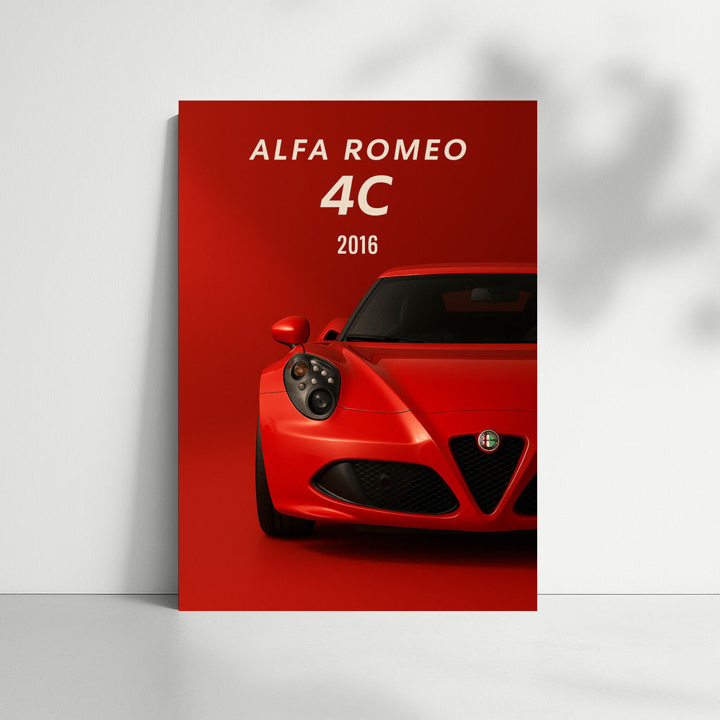Alfa Romeo 4C: Dynamics and Elegance on Your Wall
