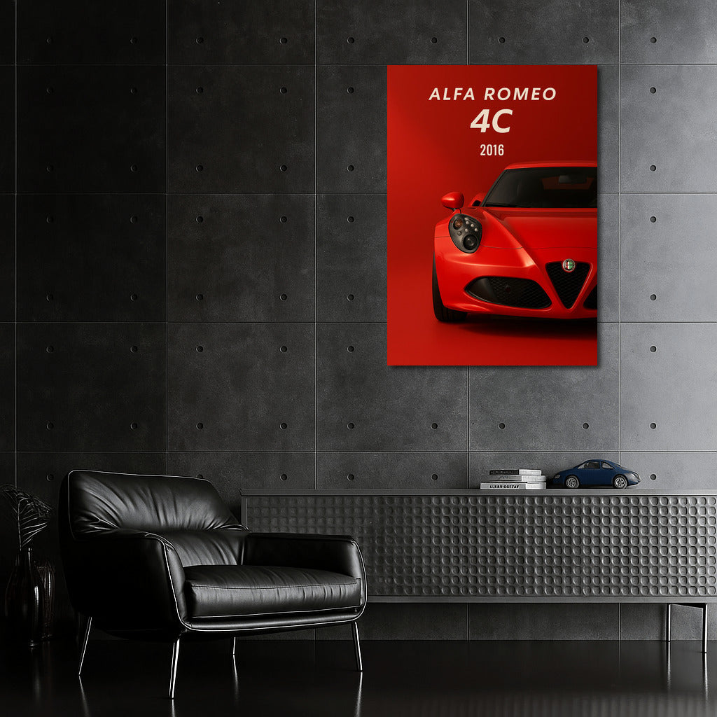 Alfa Romeo 4C: Dynamics and Elegance on Your Wall