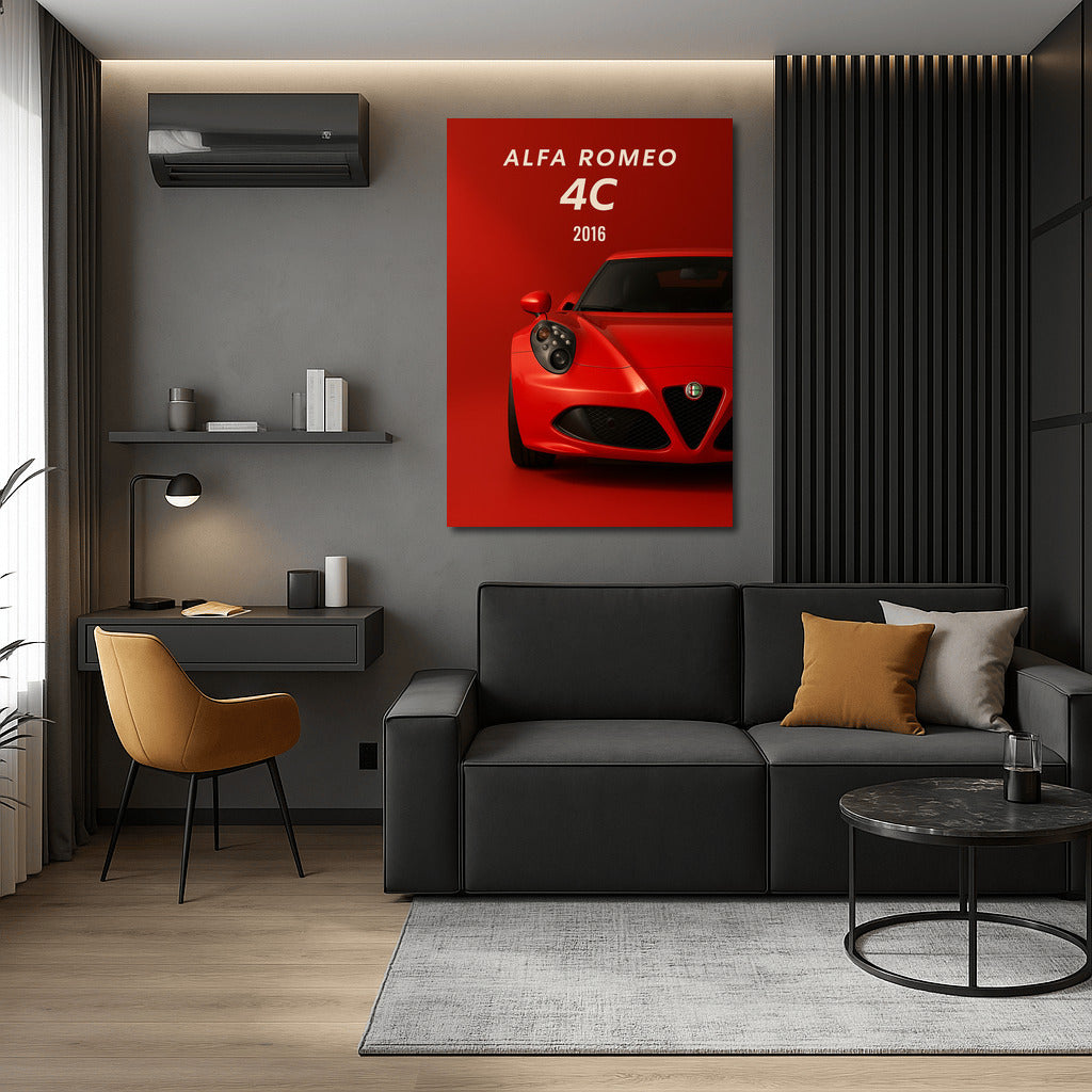 Alfa Romeo 4C: Dynamics and Elegance on Your Wall