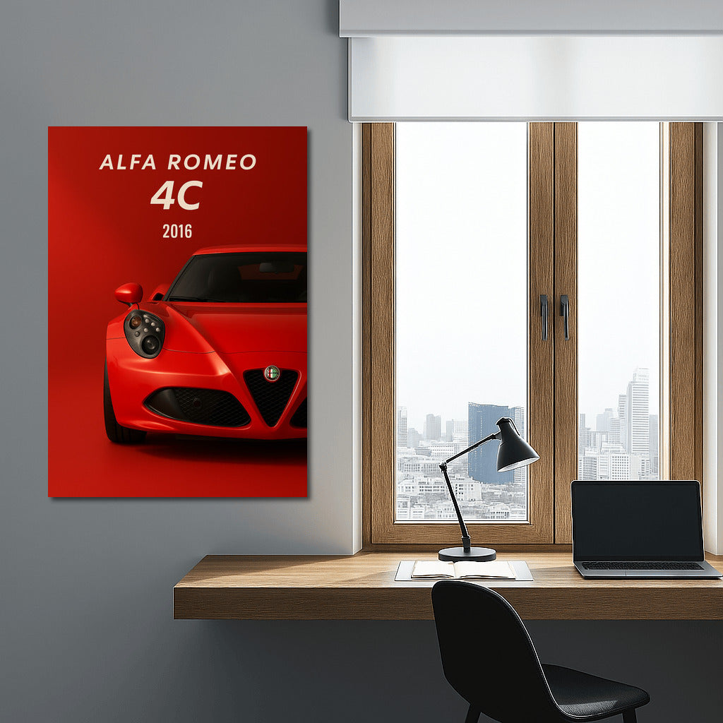 Alfa Romeo 4C: Dynamics and Elegance on Your Wall