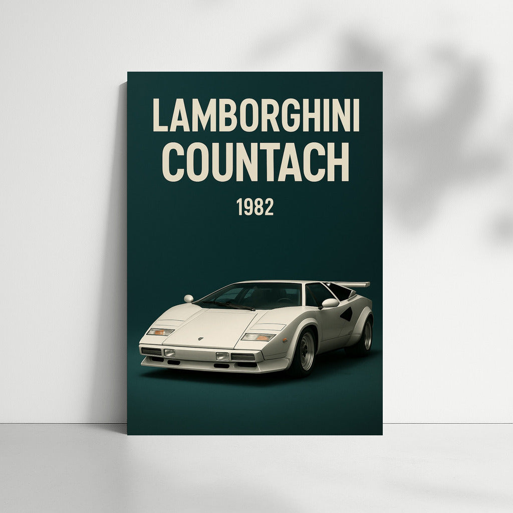 Snow-white Lamborghini Countach 1982: Symbol of Speed and Style