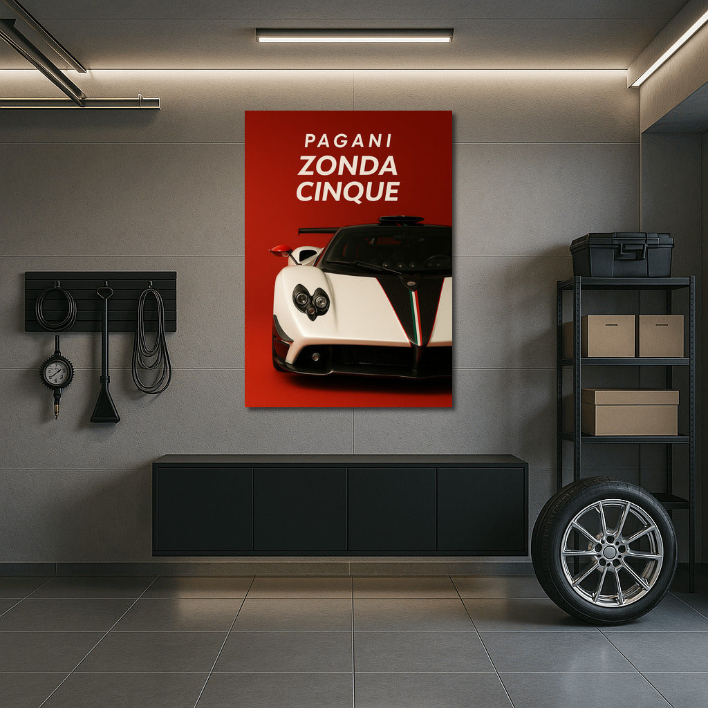 Speed Legend: Pagani Zonda Cinque on the Wall