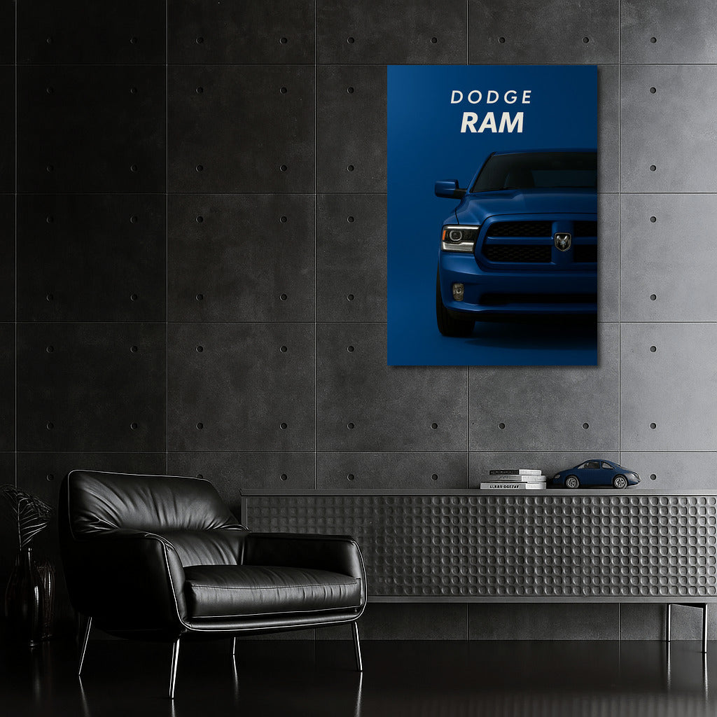 Power and Style: Blue Dodge Ram in Action
