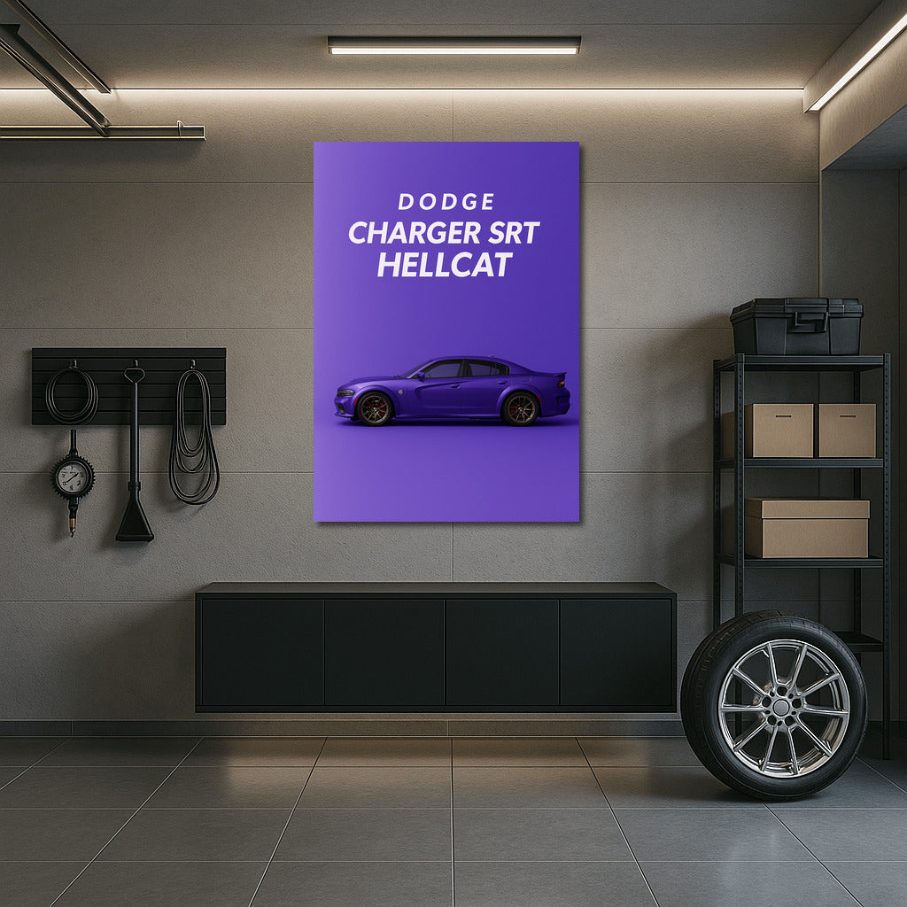 Dodge Charger SRT Hellcat: Speed and Power on Your Wall