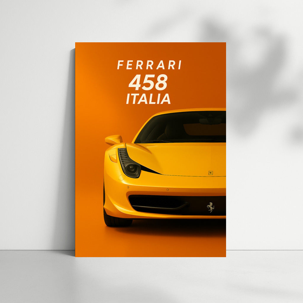 Ferrari 458 Italia: Dynamics and Style on Your Walls
