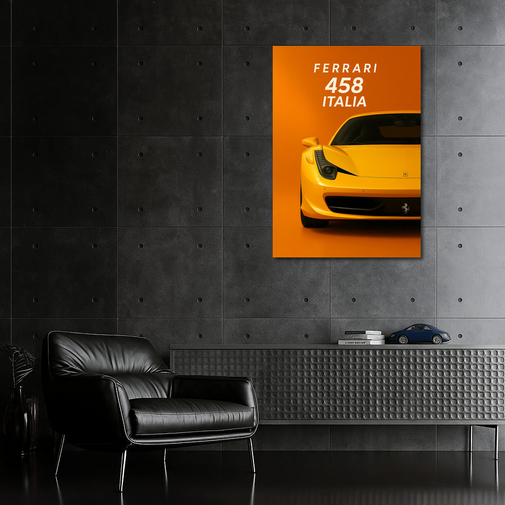 Ferrari 458 Italia: Dynamics and Style on Your Walls