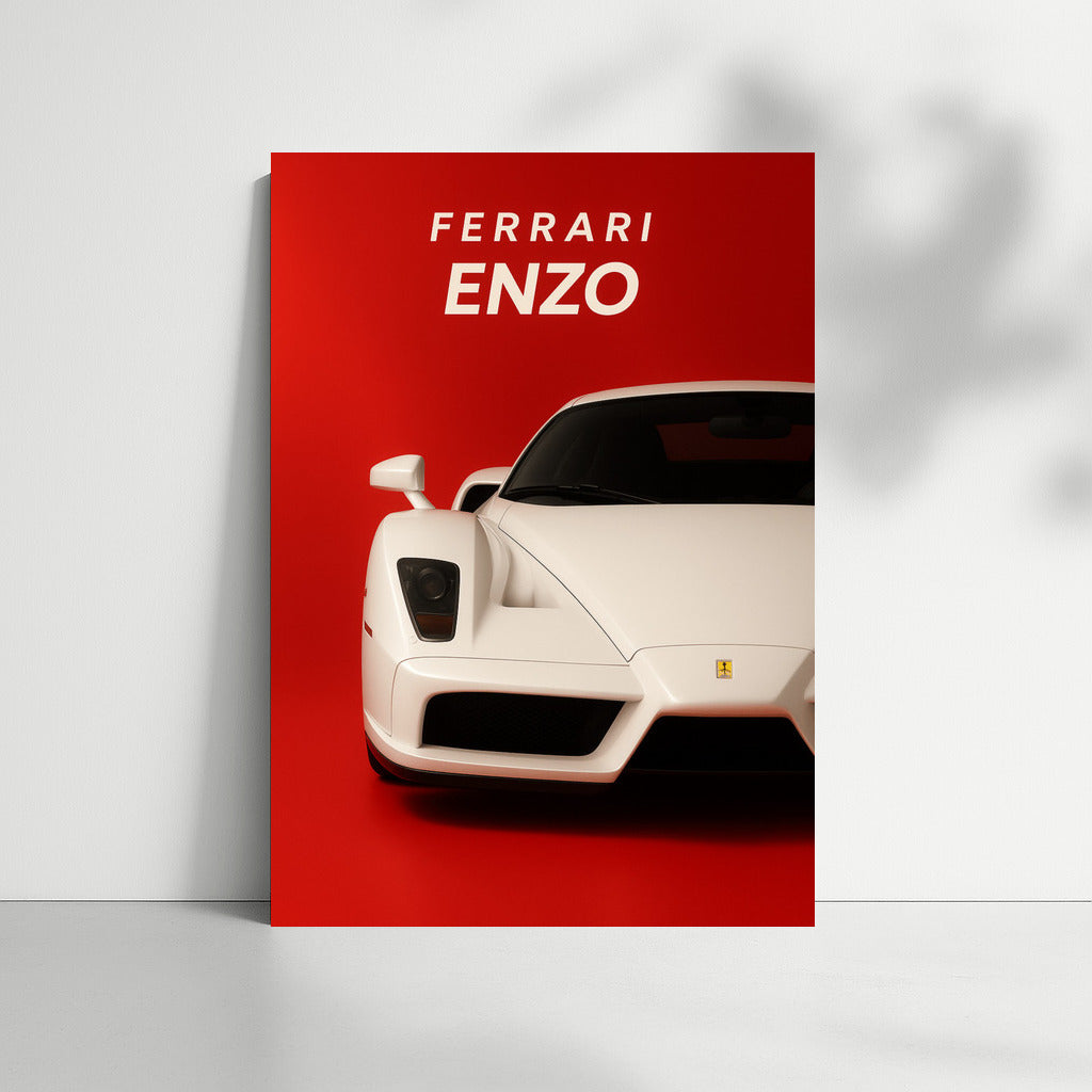 Snow-white Ferrari Enzo: Speed and Elegance