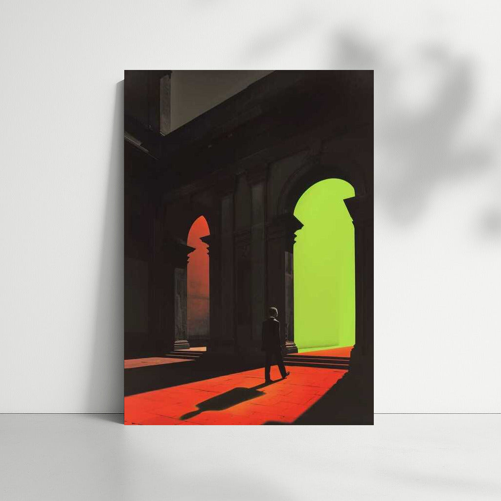 Neon Portal: Step into a Surreal World of Light and Shadows