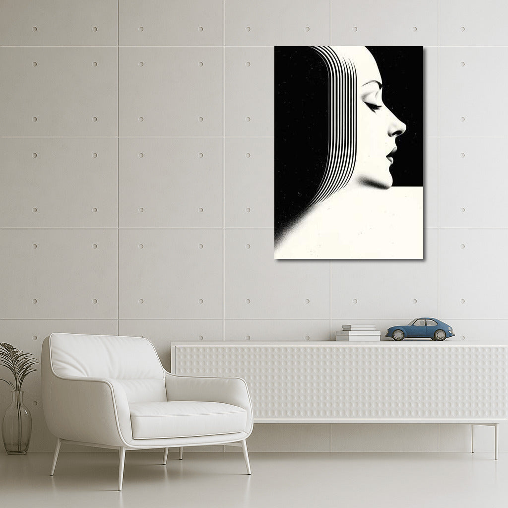Grace of Surrealism: Abstract Profile Woman 2