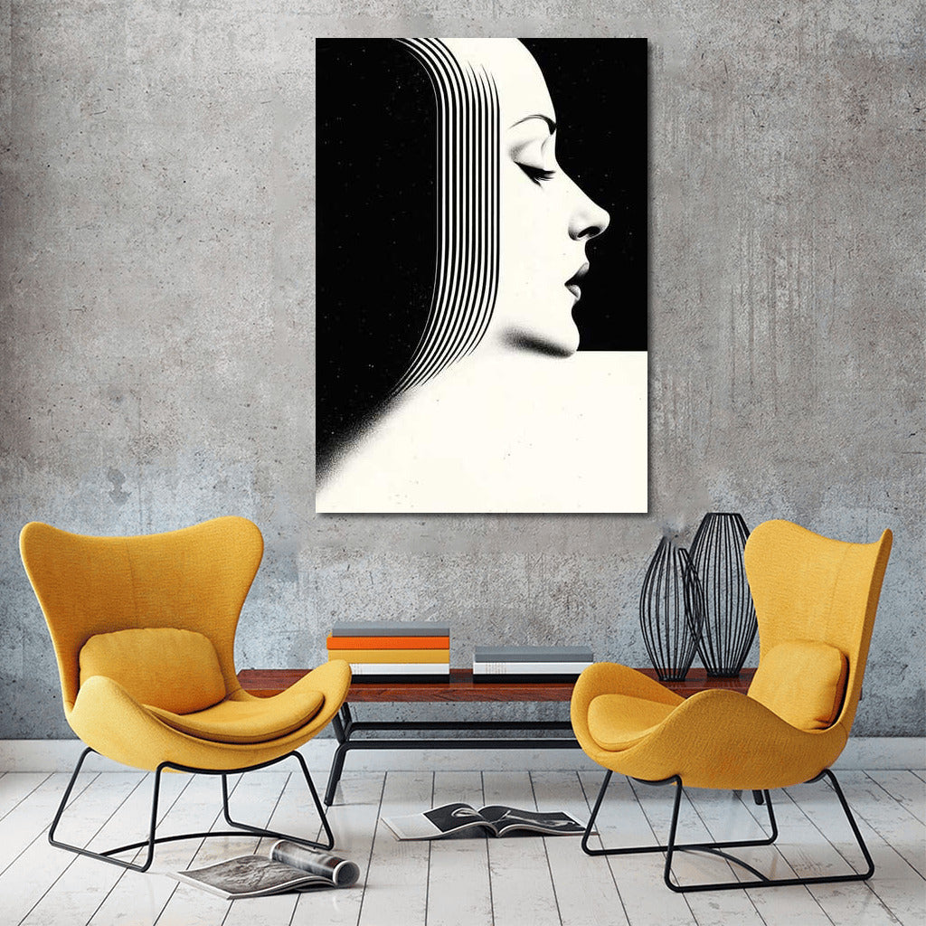 Grace of Surrealism: Abstract Profile Woman 2