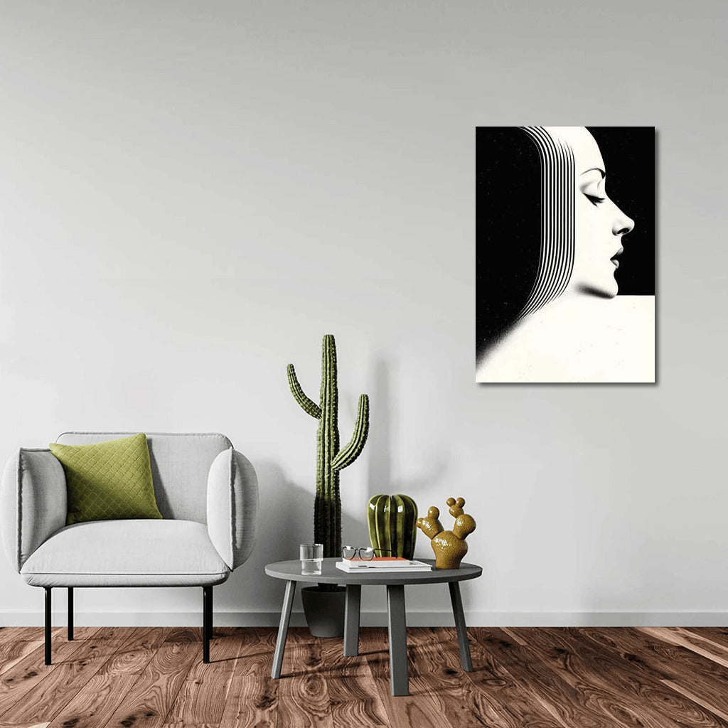 Grace of Surrealism: Abstract Profile Woman 2