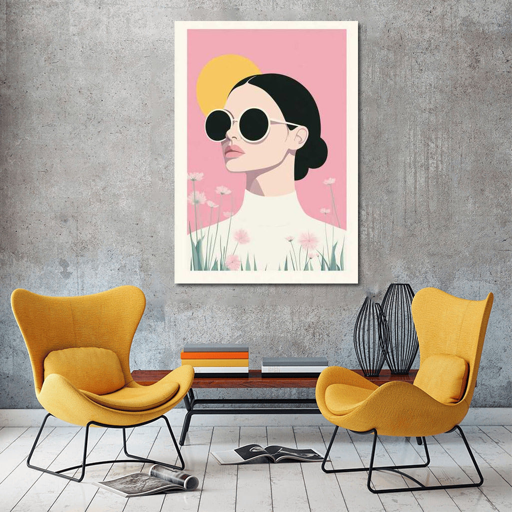 Confident Figure on a Bright Background: Minimalism Aesthetics