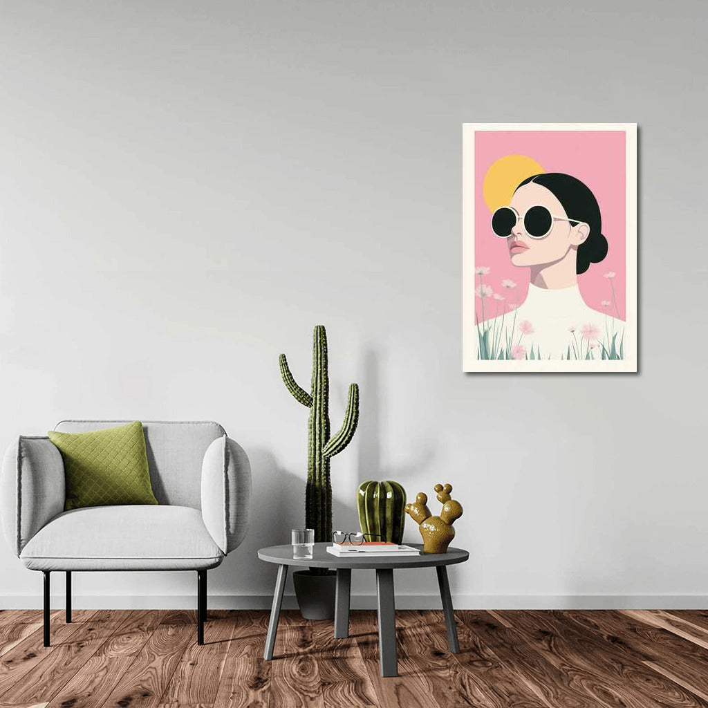 Confident Figure on a Bright Background: Minimalism Aesthetics