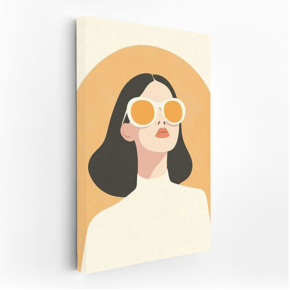 Elegant Figure in Glasses: Modern Minimalism