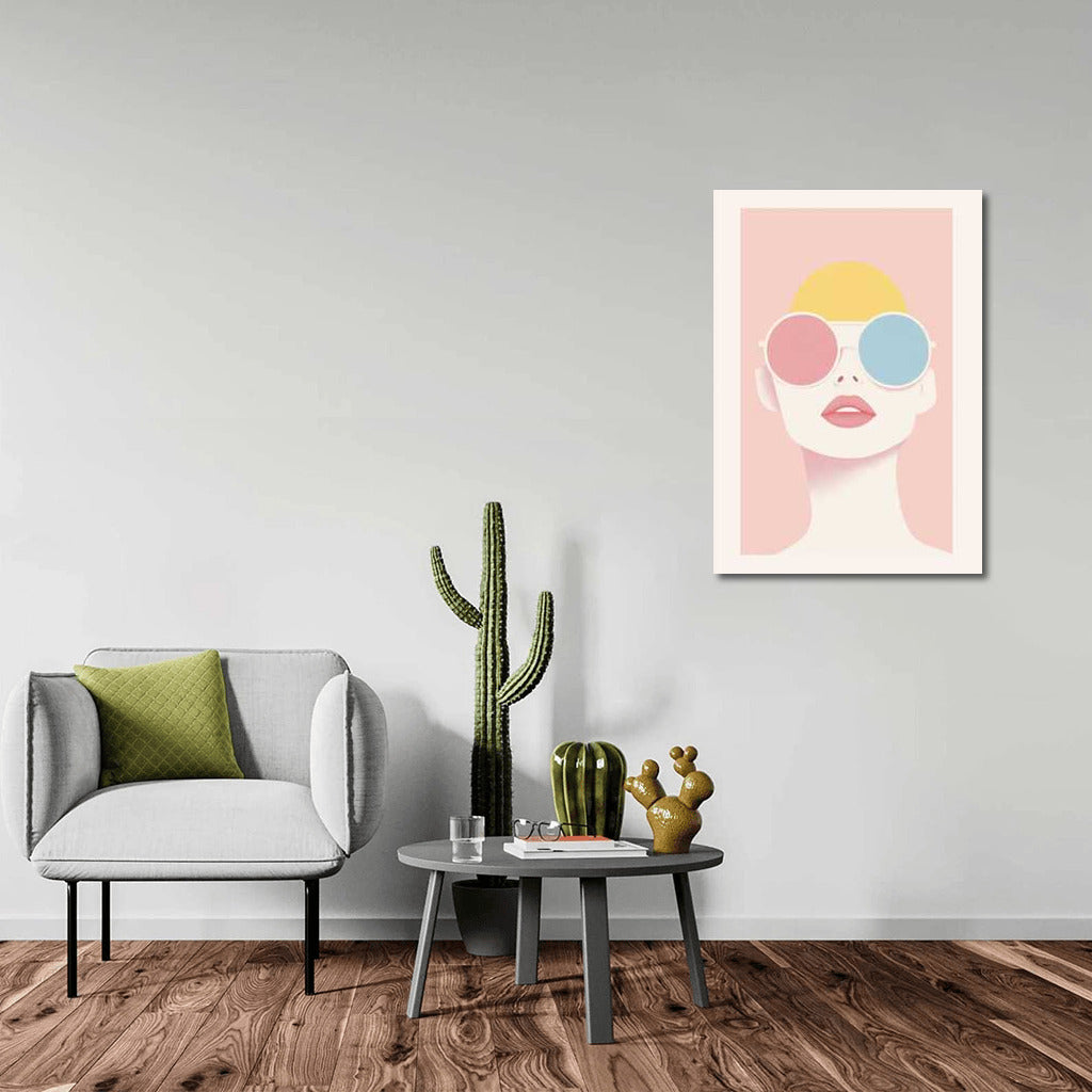 Contemporary Abstraction: Figure in Glasses - Aesthetic Minimalism