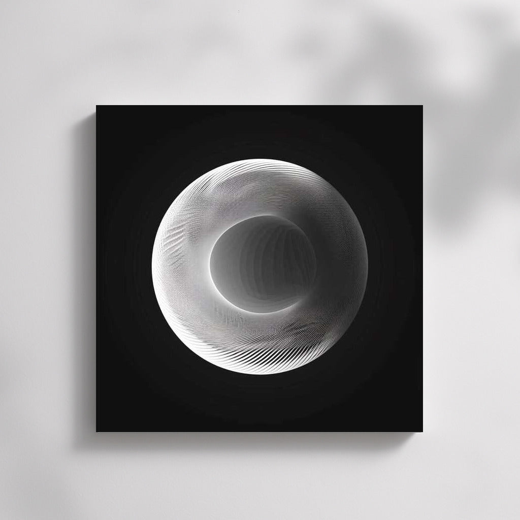 Spiral of Light and Shadow: Abstract Vector Masterpiece