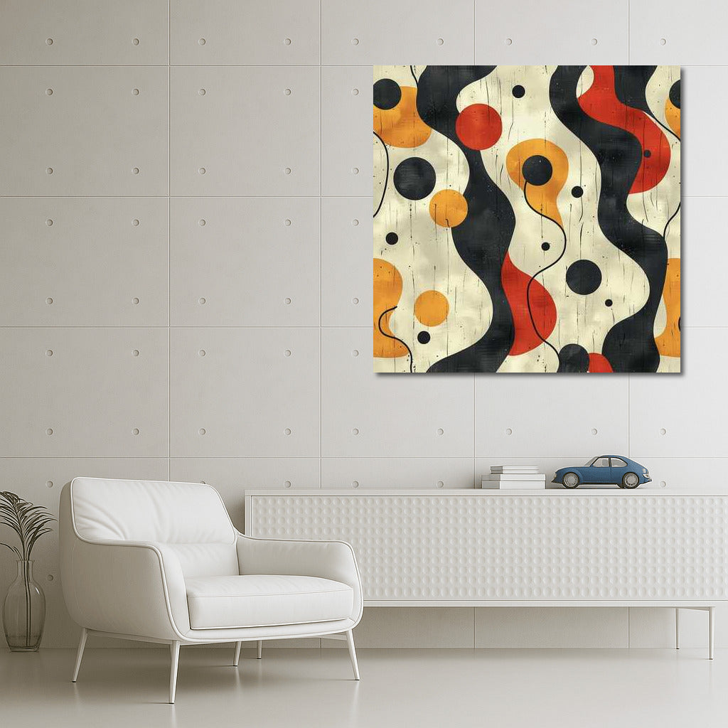 Harmony of Lines: Playful Dance of Flowers in Minimalism