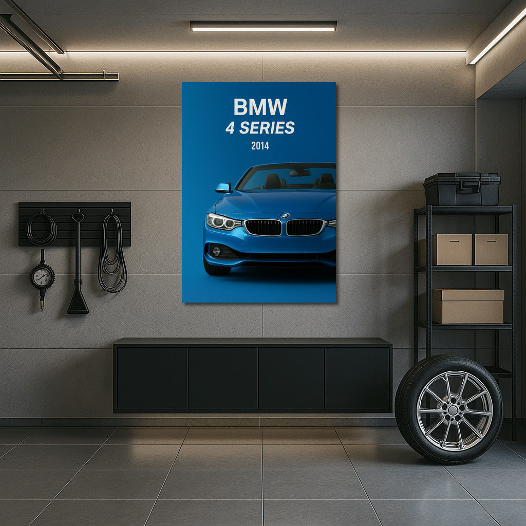 Elegance in motion: BMW 4 Series F33 Cabriolet against a bright background