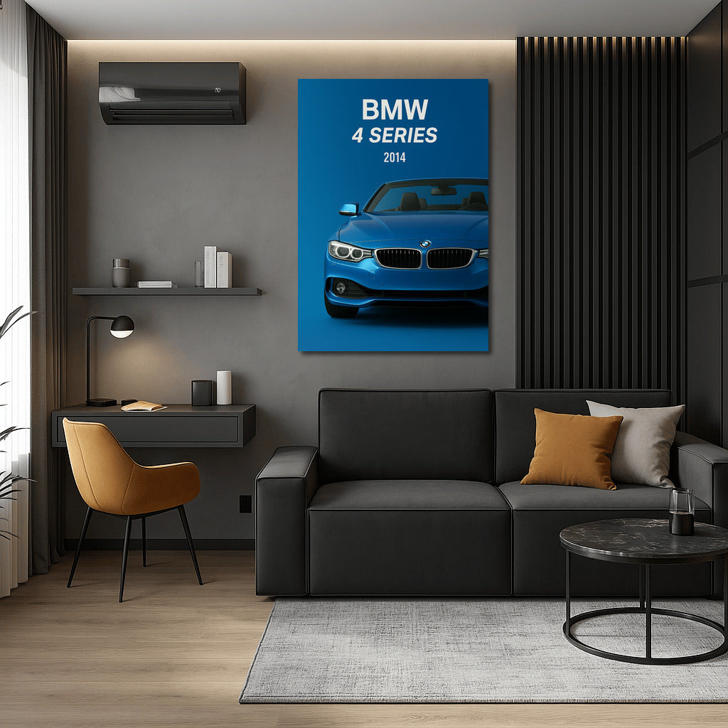 Elegance in motion: BMW 4 Series F33 Cabriolet against a bright background