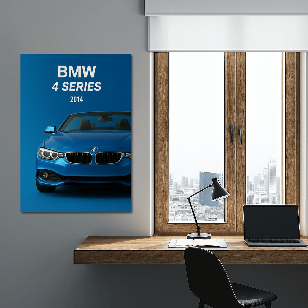 Elegance in motion: BMW 4 Series F33 Cabriolet against a bright background