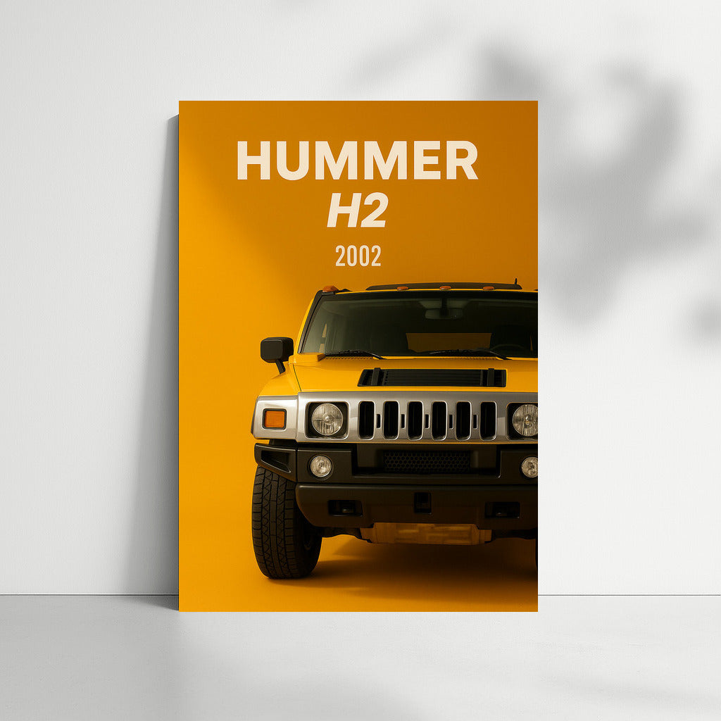 Bright Hummer H2 2002: Dynamics and Power on Canvas