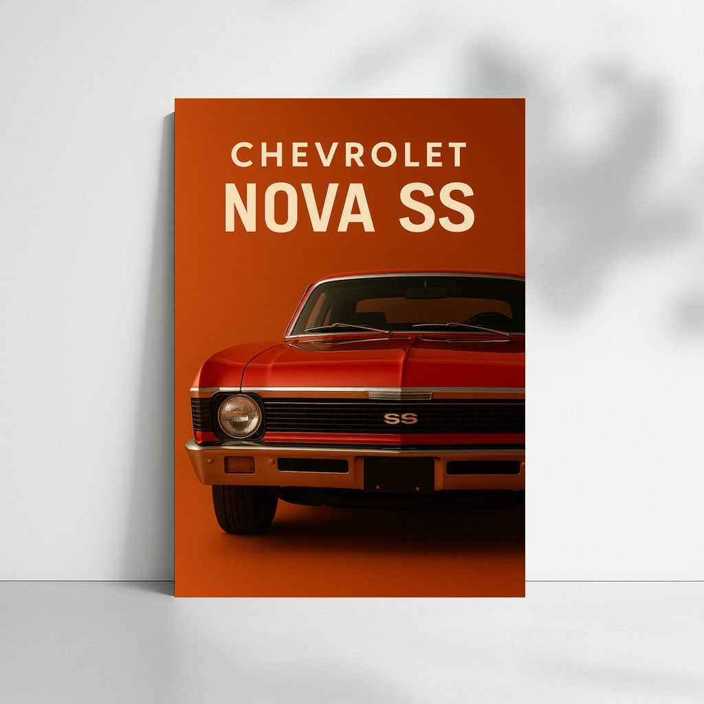 Bright Chevrolet Nova SS: Legend of the 1960s-1970s on Your Wall
