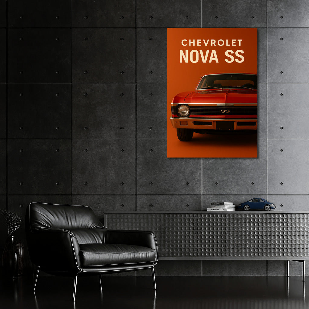 Bright Chevrolet Nova SS: Legend of the 1960s-1970s on Your Wall