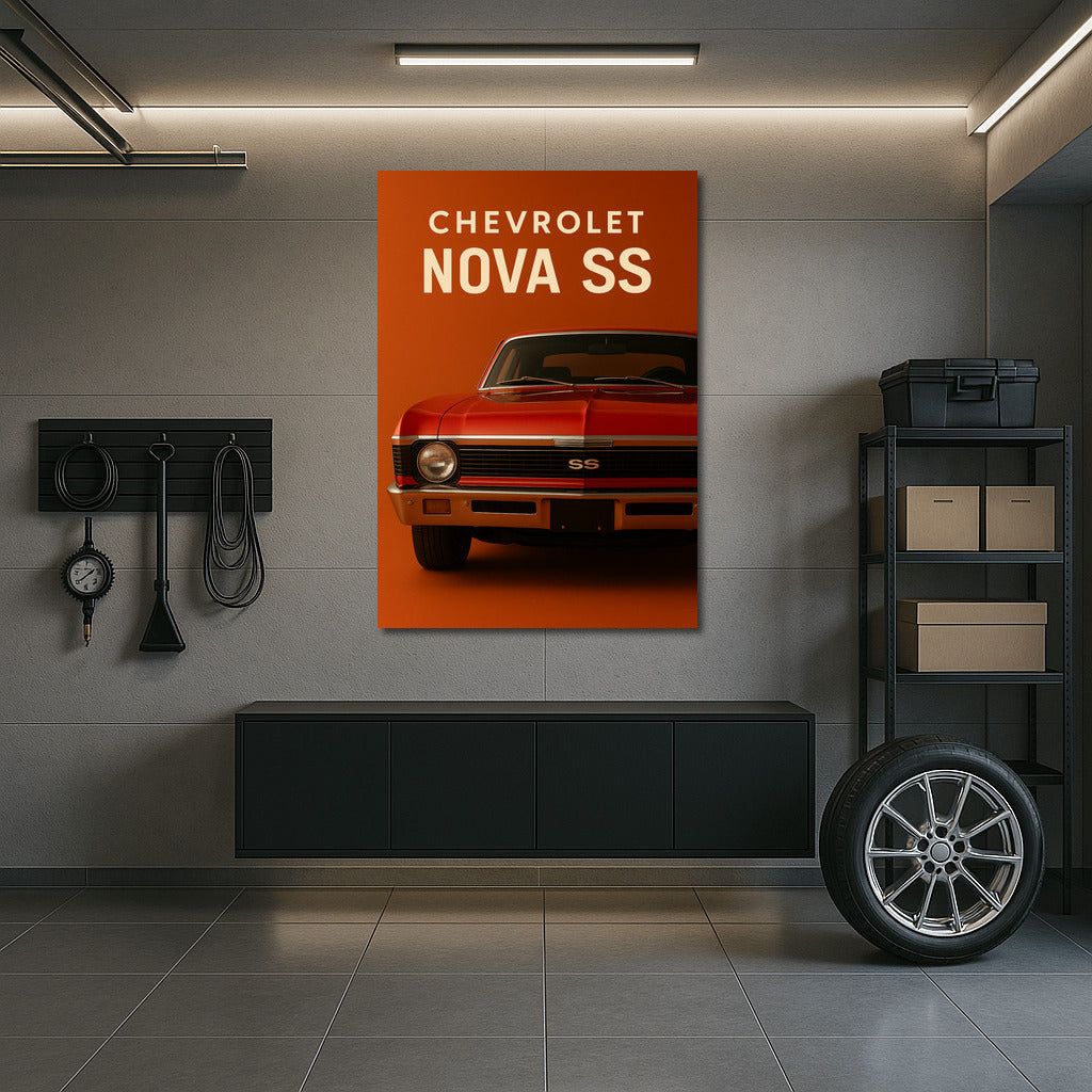 Bright Chevrolet Nova SS: Legend of the 1960s-1970s on Your Wall