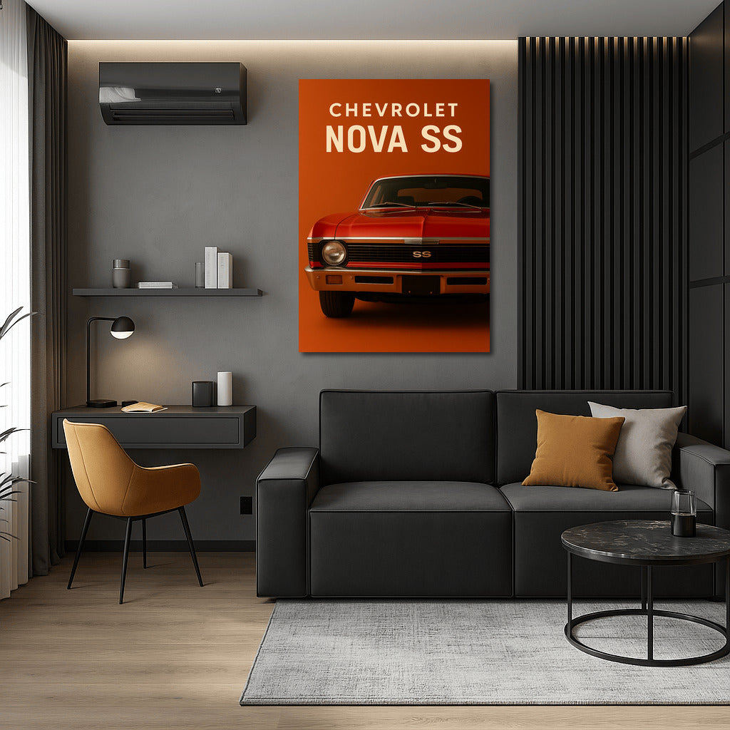 Bright Chevrolet Nova SS: Legend of the 1960s-1970s on Your Wall
