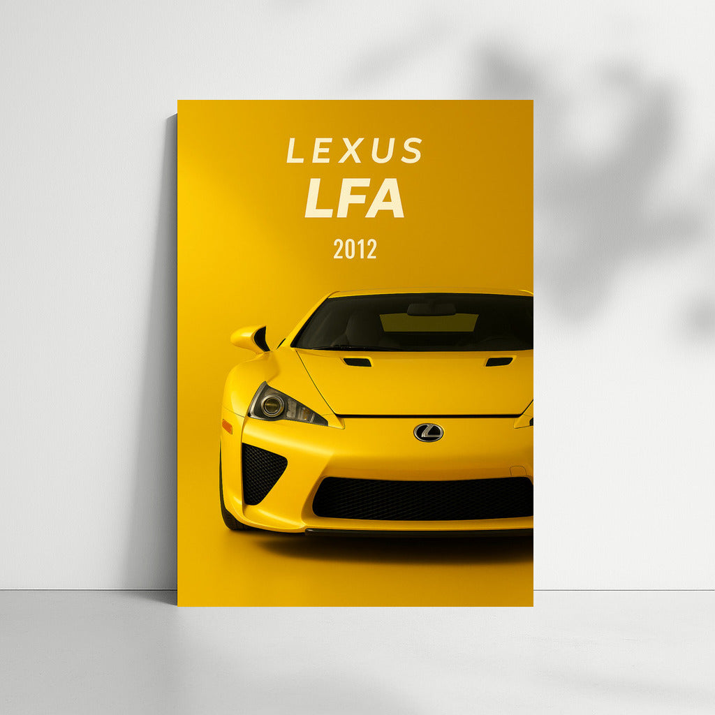 Lexus LFA 2012: Yellow Masterpiece on a Gold Background