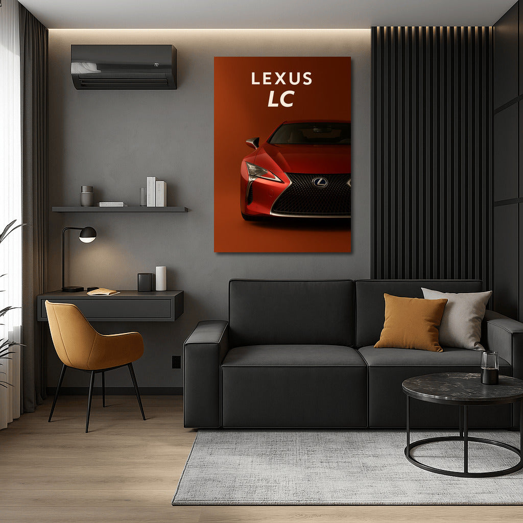 Lexus LC in Fire Red: Dynamics and Style in the Interior