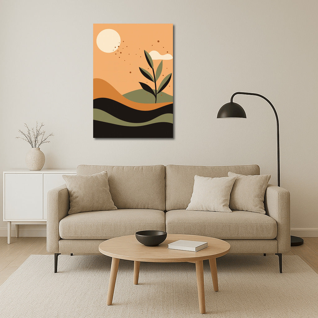 Sunny Waves of Freedom: Boho Leaves and Harmony