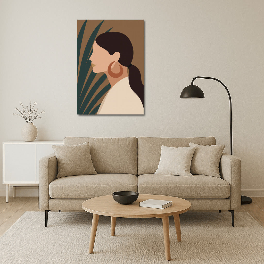 Mysterious Silhouette in Natural Shades: Boho Elegance