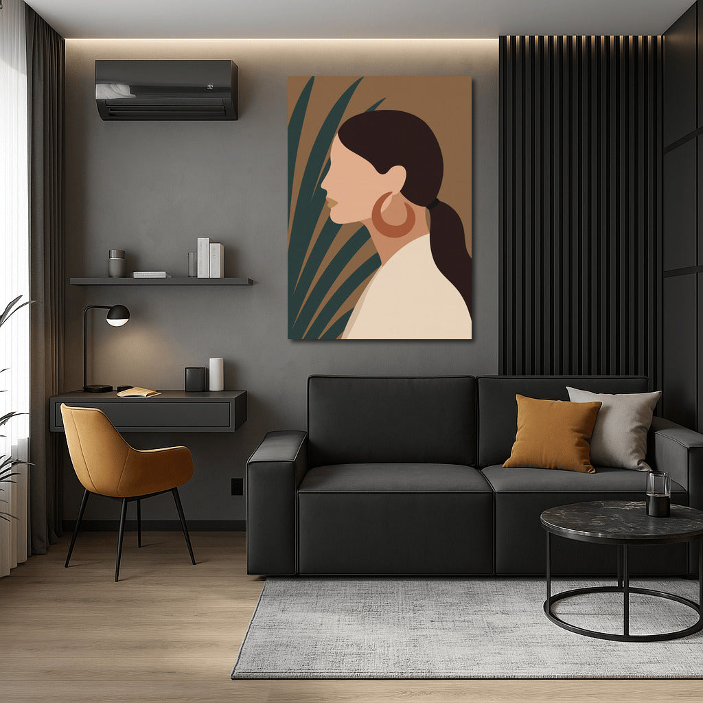 Mysterious Silhouette in Natural Shades: Boho Elegance