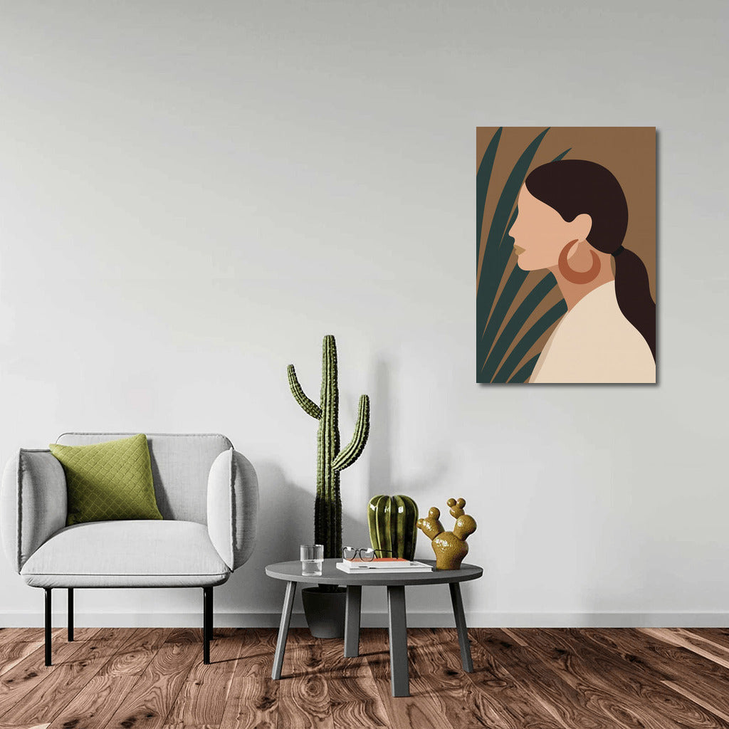 Mysterious Silhouette in Natural Shades: Boho Elegance