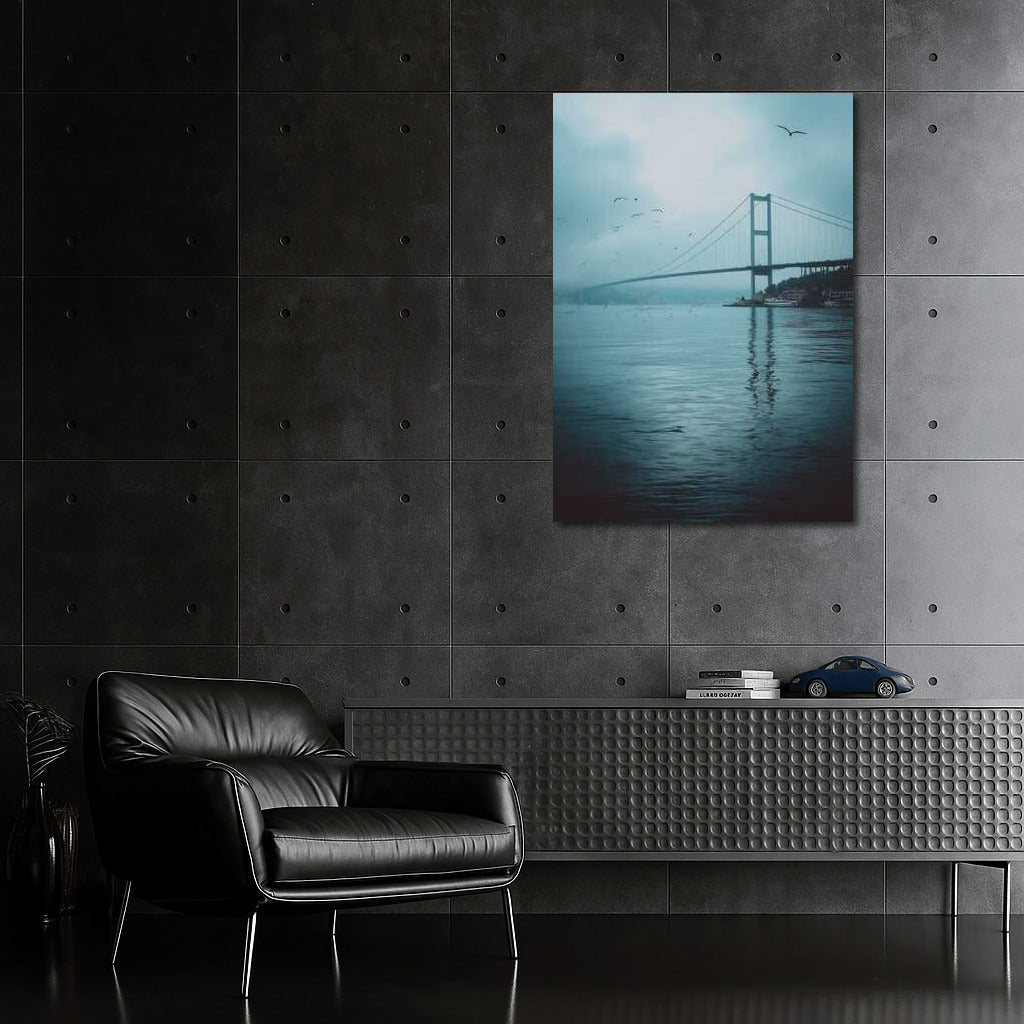 Architectural Bridge in the Clouds: Harmony and Tranquility
