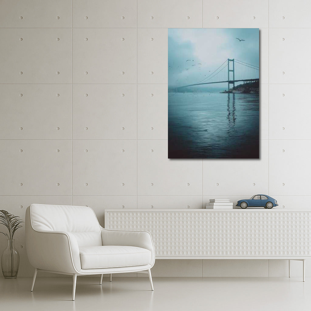 Architectural Bridge in the Clouds: Harmony and Tranquility