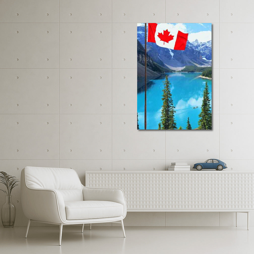 The Greatness of Canada: Mountains, Lake and Maple Flag