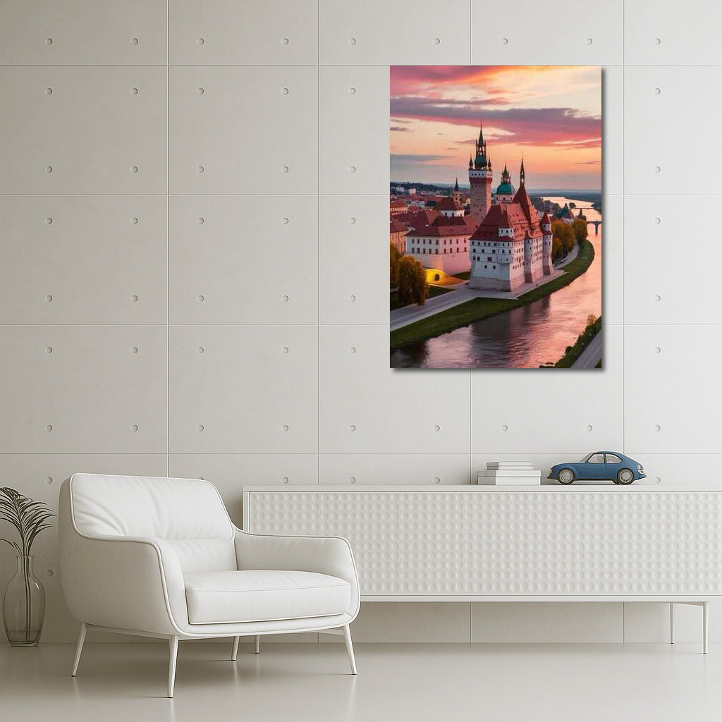 Fairytale Sunset: Towers and River of Estonia
