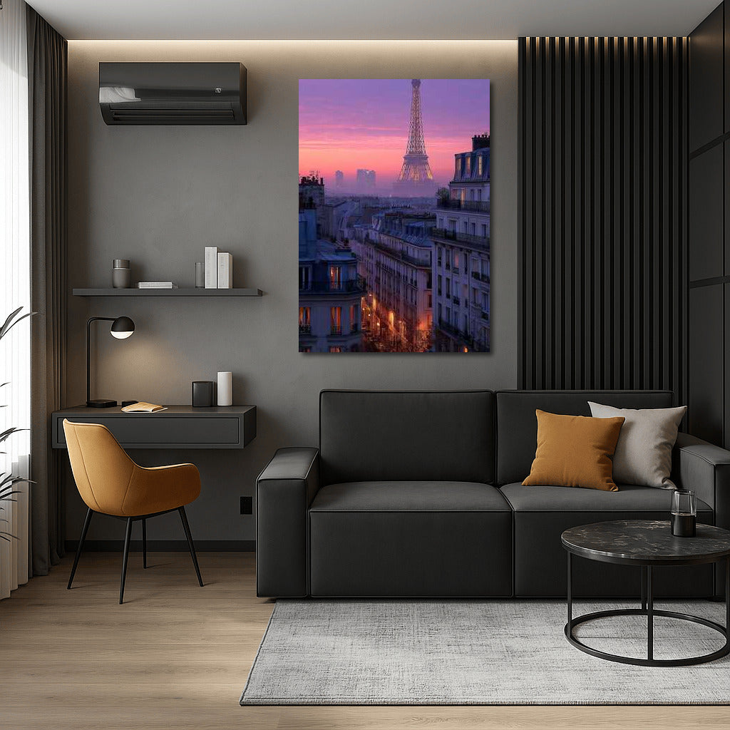 Evening Magic of the Eiffel Tower: Sunset over Paris, France