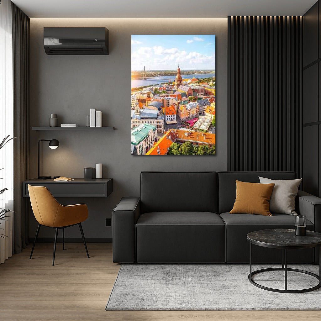 The Charm of Lithuania's Old Town: Panorama by the River