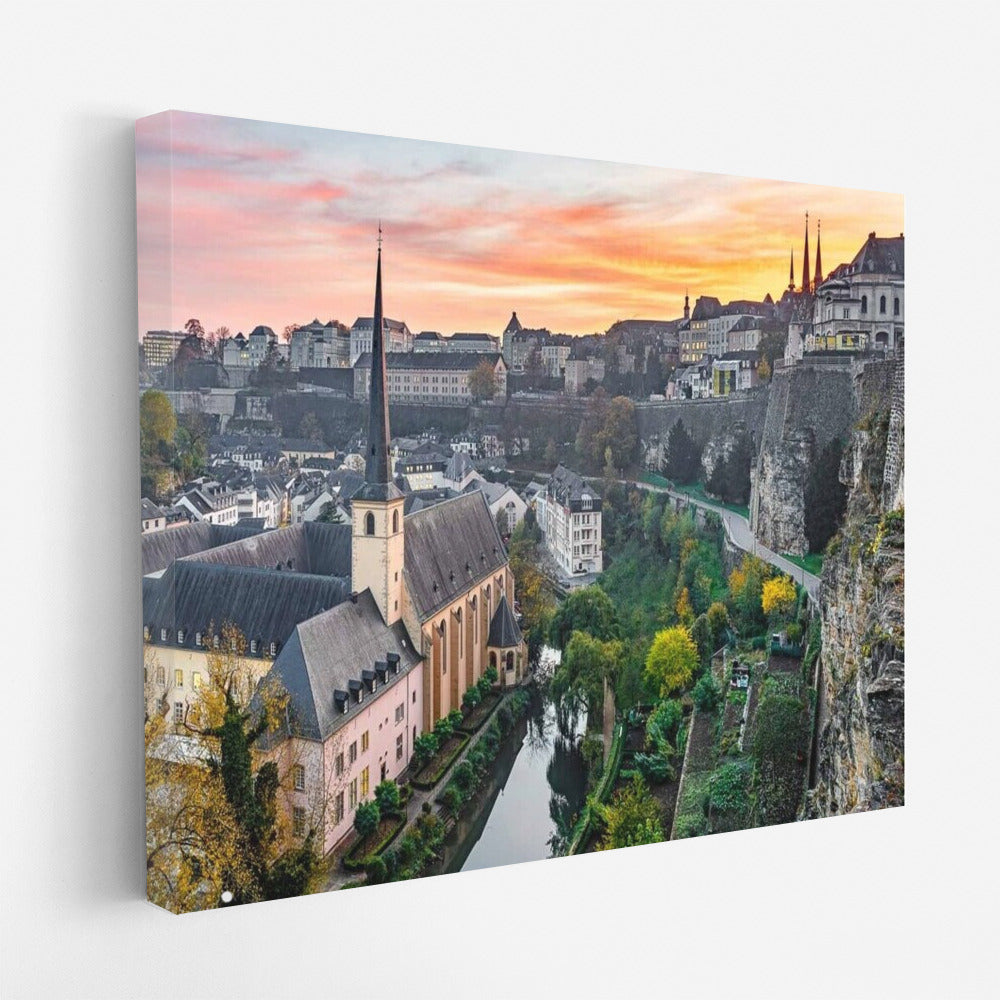 Sunset Charm of Luxembourg: City and Nature