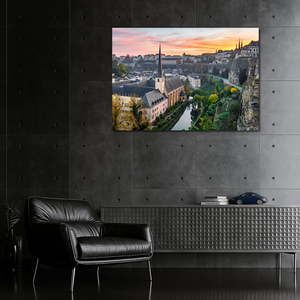 Sunset Charm of Luxembourg: City and Nature