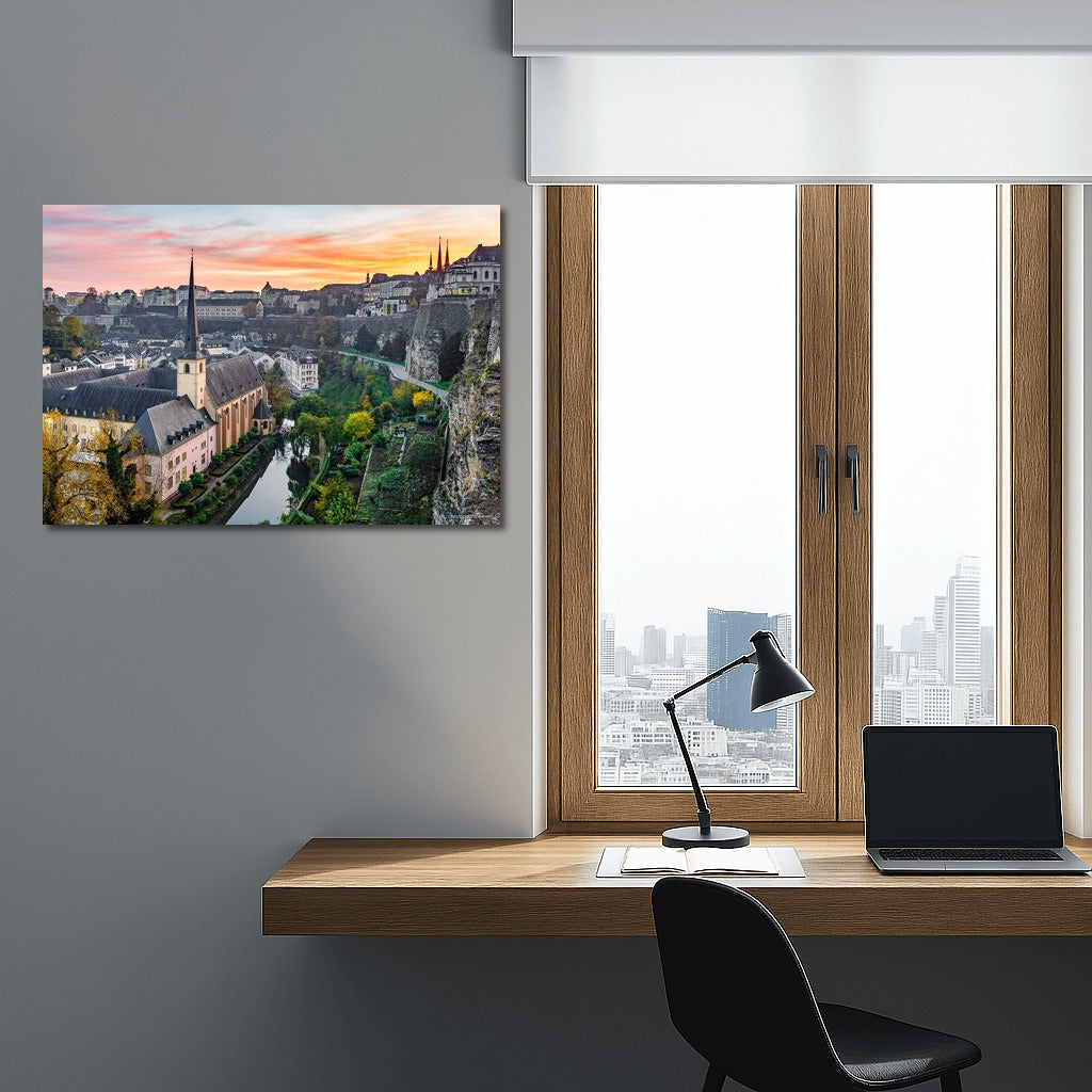 Sunset Charm of Luxembourg: City and Nature