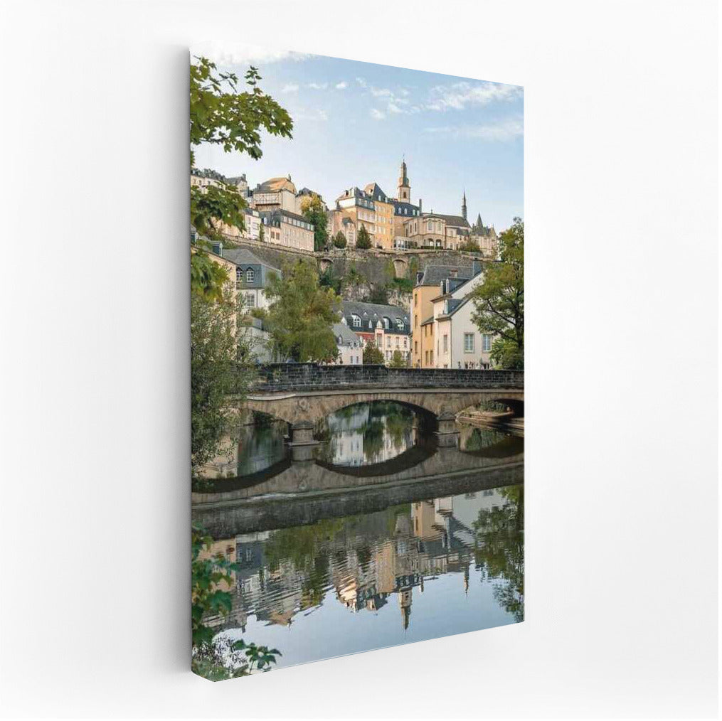 Green Luxembourg: City in the Reflection of the River