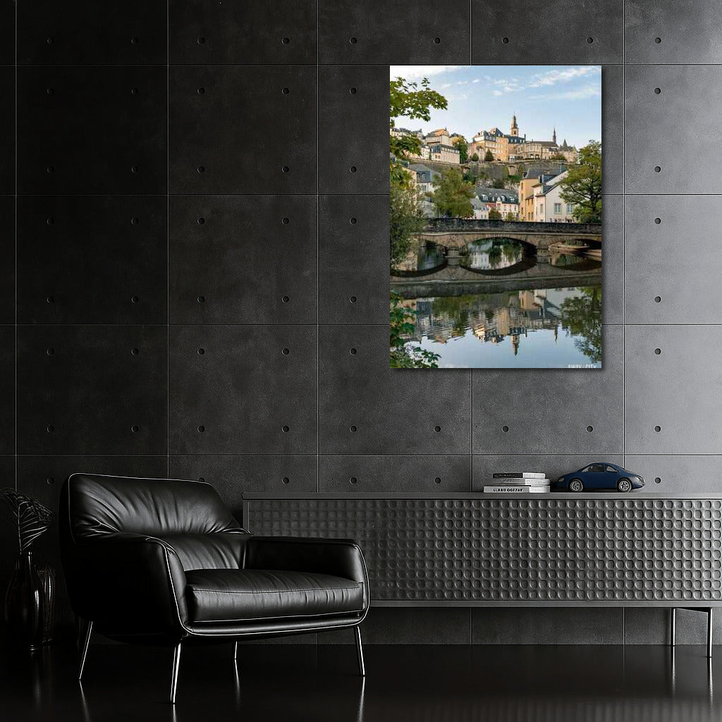 Green Luxembourg: City in the Reflection of the River