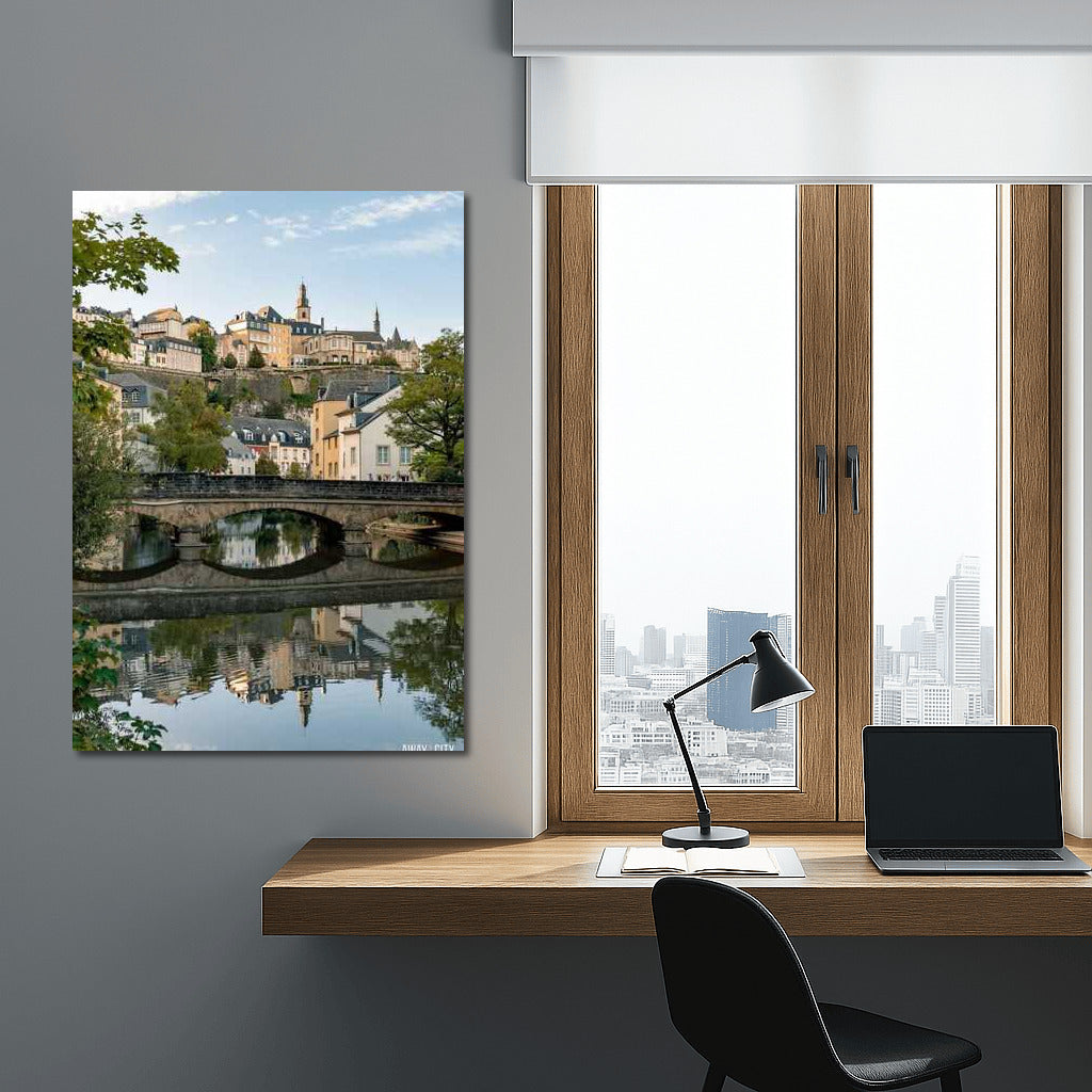 Green Luxembourg: City in the Reflection of the River