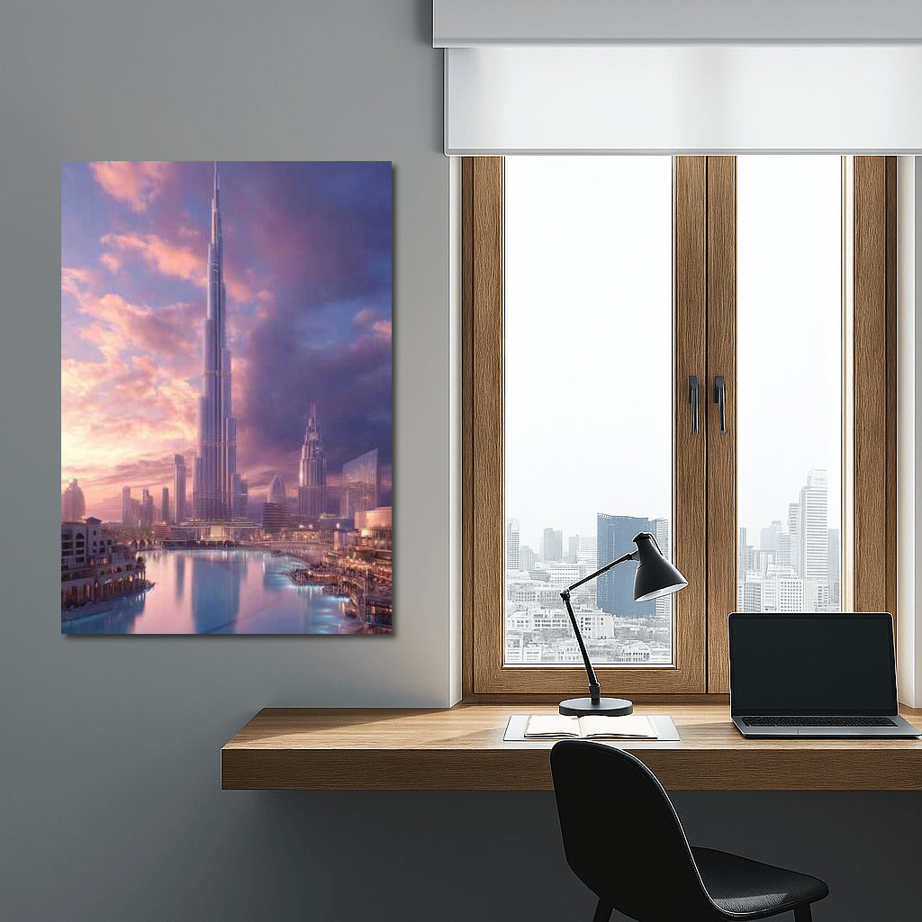 The Grandeur of Skyscrapers at Sunset: UAE